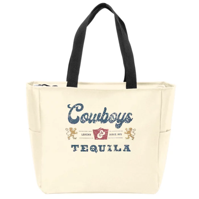 Cowboys And Tequila Zip Tote Bag