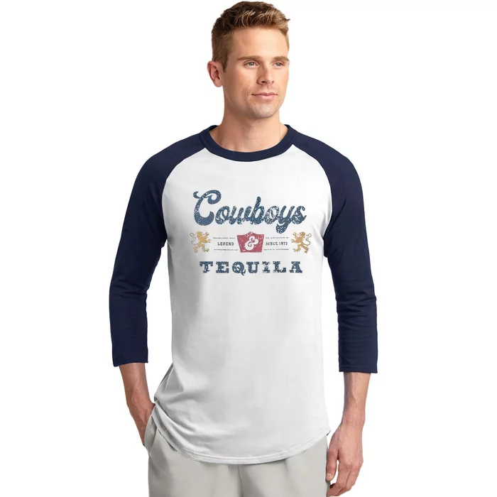 Cowboys And Tequila Baseball Sleeve Shirt