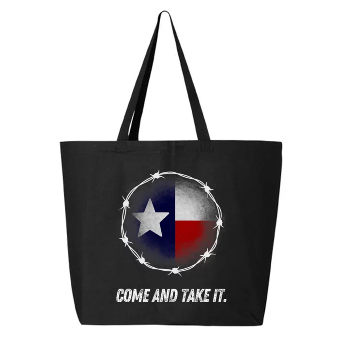 Come And Take It Texas Flag Barbed Wire Patriotic Usa 25L Jumbo Tote