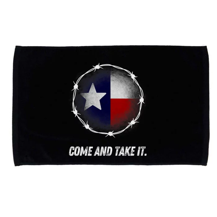 Come And Take It Texas Flag Barbed Wire Patriotic Usa Microfiber Hand Towel