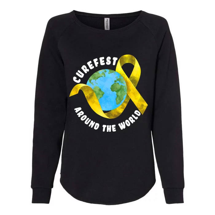 CureFest Around The World Womens California Wash Sweatshirt