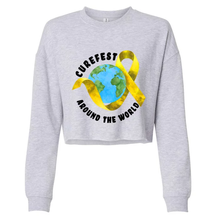 CureFest Around The World Cropped Pullover Crew