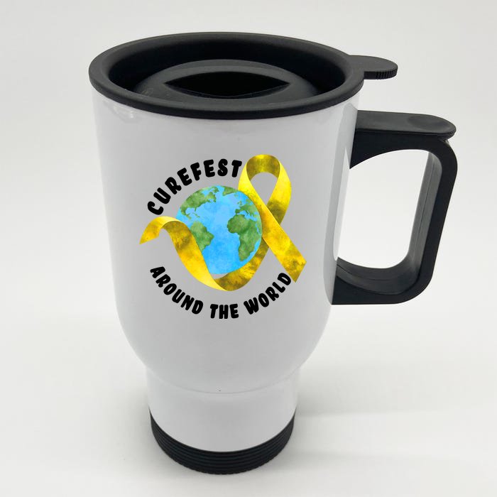 CureFest Around The World Front & Back Stainless Steel Travel Mug