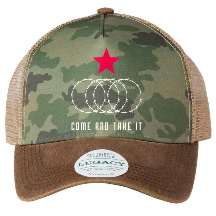 Come And Take It Texas Border Razor Wire Legacy Tie Dye Trucker Hat