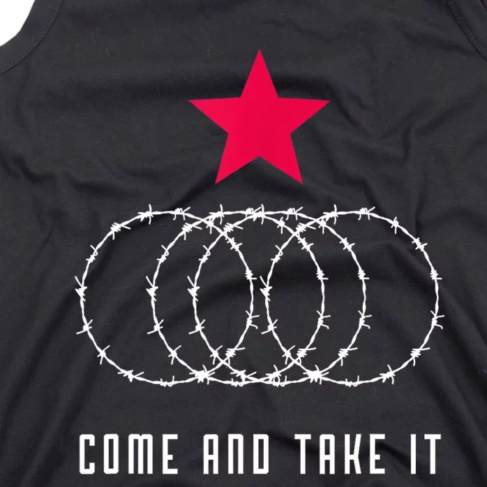 Come And Take It Texas Border Razor Wire Tank Top