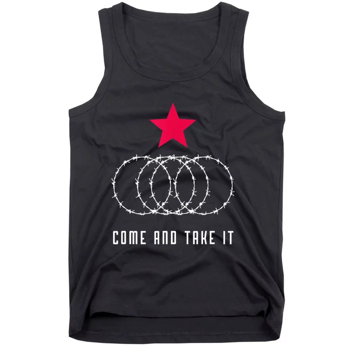 Come And Take It Texas Border Razor Wire Tank Top