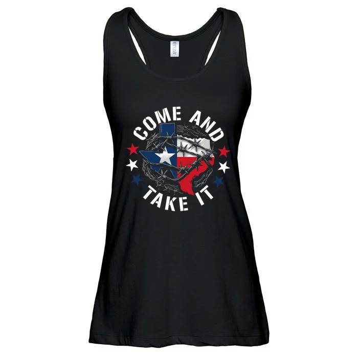 Come And Take It Texas Flag Texas Border Usa State Of Texas Ladies Essential Flowy Tank