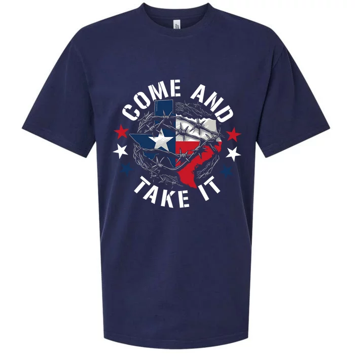 Come And Take It Texas Flag Texas Border Usa State Of Texas Sueded Cloud Jersey T-Shirt