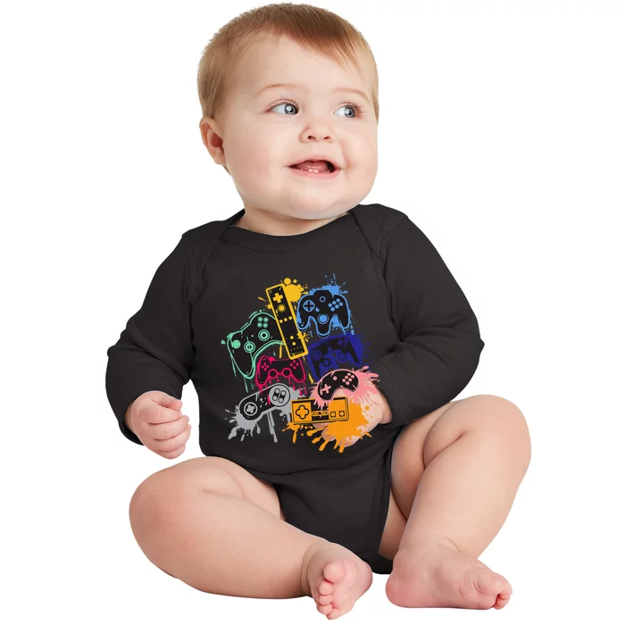 Control All The Things Video Game Controller Baby Long Sleeve Bodysuit