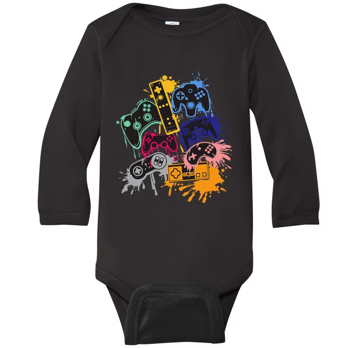 Control All The Things Video Game Controller Baby Long Sleeve Bodysuit