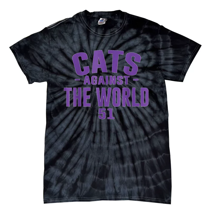 Cats Against The World Northwestern Tie-Dye T-Shirt