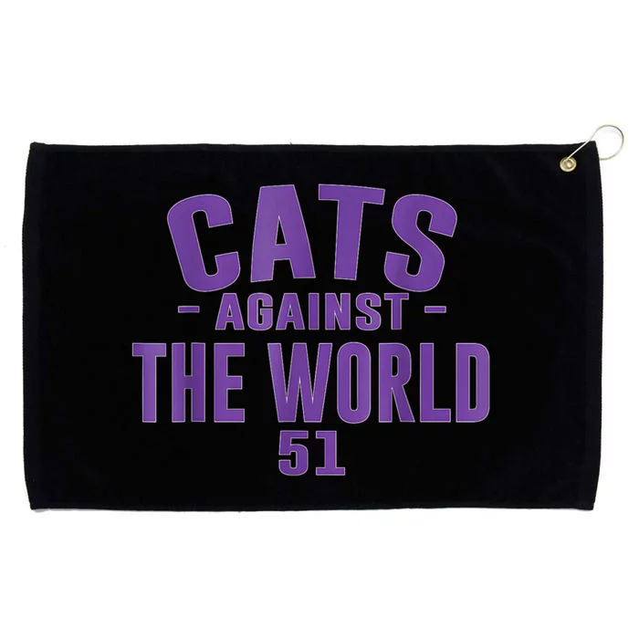 Cats Against The World Northwestern Grommeted Golf Towel