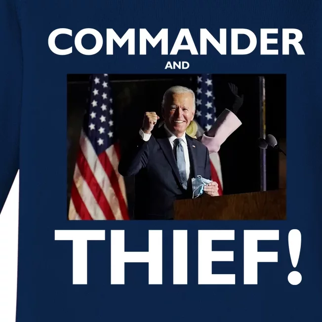 Commander and Thief Joe Biden Baby Long Sleeve Bodysuit