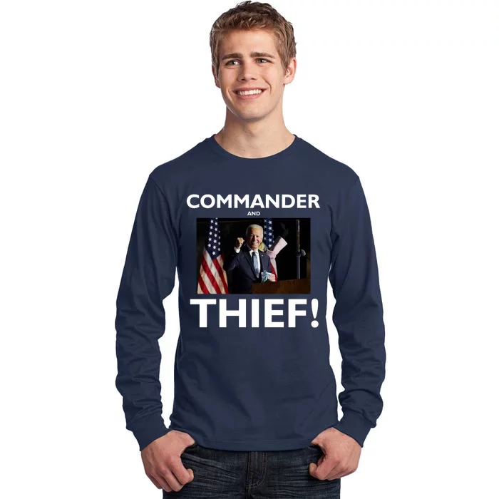 Commander and Thief Joe Biden Tall Long Sleeve T-Shirt