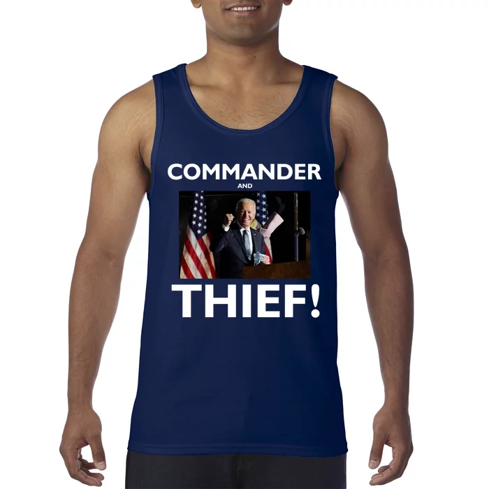 Commander and Thief Joe Biden Tank Top