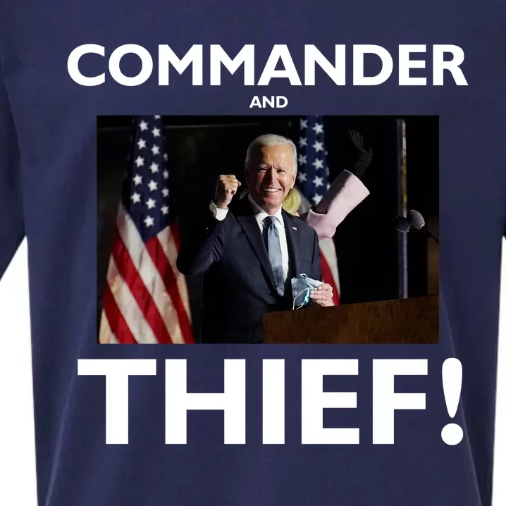 Commander and Thief Joe Biden Sueded Cloud Jersey T-Shirt