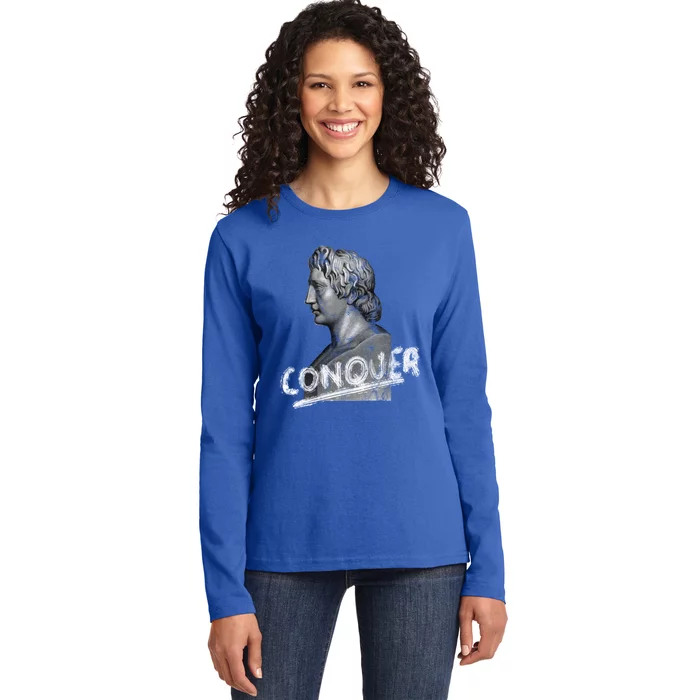 Conquer Alexander The Great Head Ancient Greece History Cute Gift Ladies Long Sleeve Shirt