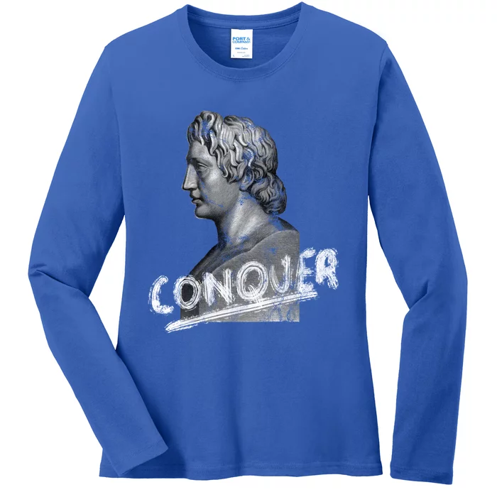 Conquer Alexander The Great Head Ancient Greece History Cute Gift Ladies Long Sleeve Shirt