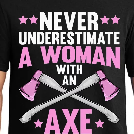 Cool Axe Throwing For Women Ax Thrower Tree Lumberjack Pajama Set