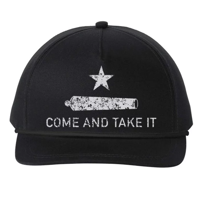 Come And Take It Texas Gift For Texans Snapback Five-Panel Rope Hat