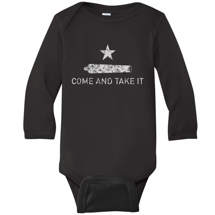 Come And Take It Texas Gift For Texans Baby Long Sleeve Bodysuit