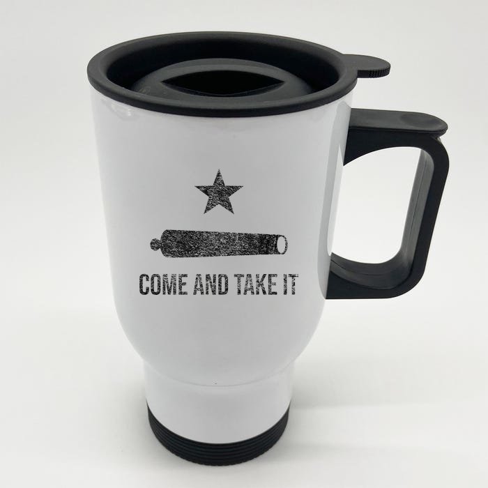 COME AND TAKE IT FLAG TEXAS PRIDE GONZALES CANNON Front & Back Stainless Steel Travel Mug