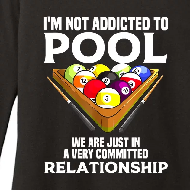 Cool Addicted To Billiards Funny Pool Player Gift Womens CVC Long Sleeve Shirt