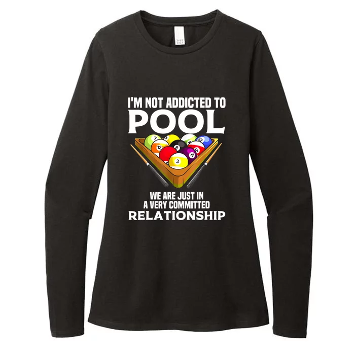 Cool Addicted To Billiards Funny Pool Player Gift Womens CVC Long Sleeve Shirt