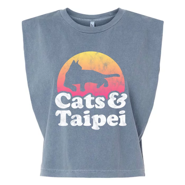 Cats And Taipei S Or S Cat And Taiwan Gift Garment-Dyed Women's Muscle Tee