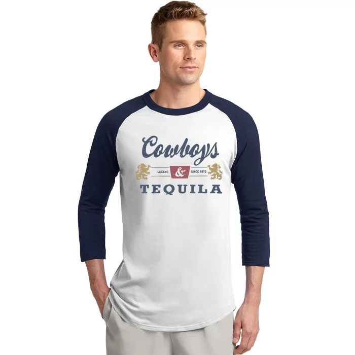 Cowboys And Tequila Baseball Sleeve Shirt