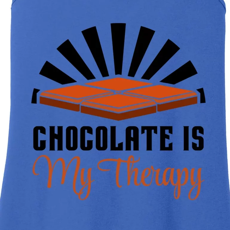 Chocolate As Therapy Funny Saying Chocolate Lover Gift Ladies Essential Tank