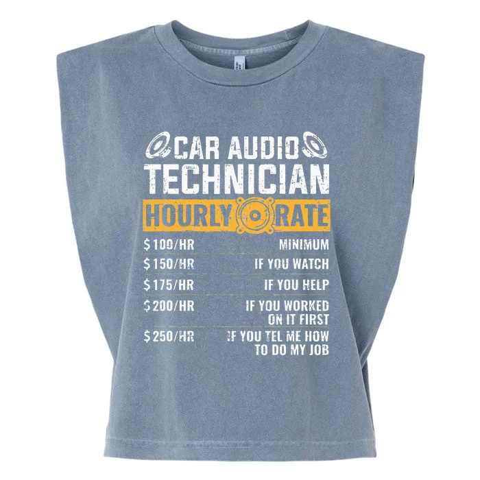 Car Audio Technician Hourly Rate Technician Car Audio Garment-Dyed Women's Muscle Tee