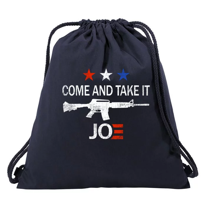 Come And Take It Joe Drawstring Bag