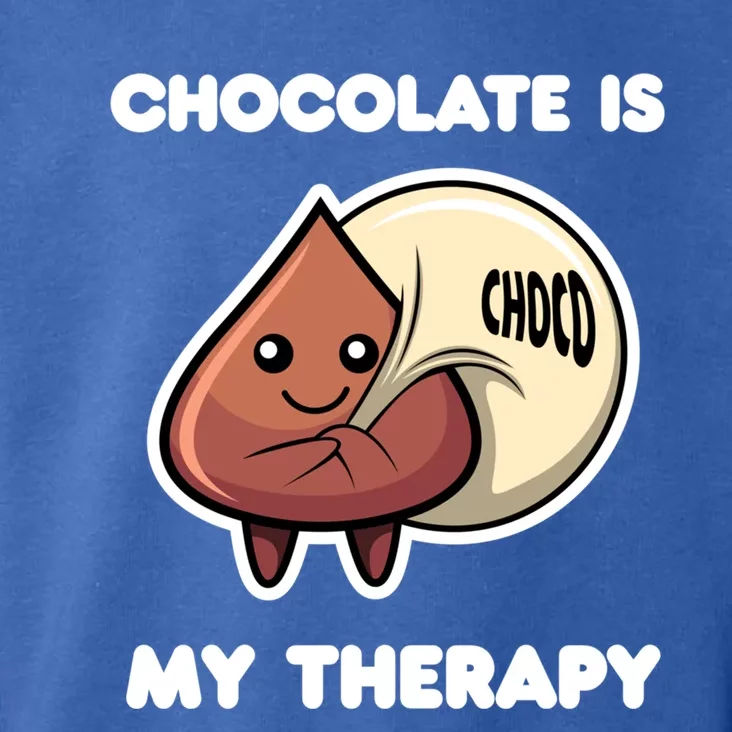 Chocolate As Therapy Ironic Saying Chocolate Lover Gift Toddler Hoodie