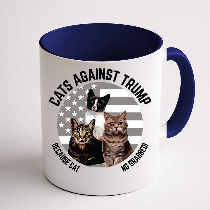 Cats Against Trump Because Cats Dont Like Being Grabbed Front & Back Coffee Mug