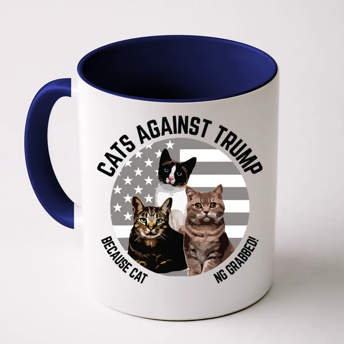 Cats Against Trump Because Cats Dont Like Being Grabbed Front & Back Coffee Mug