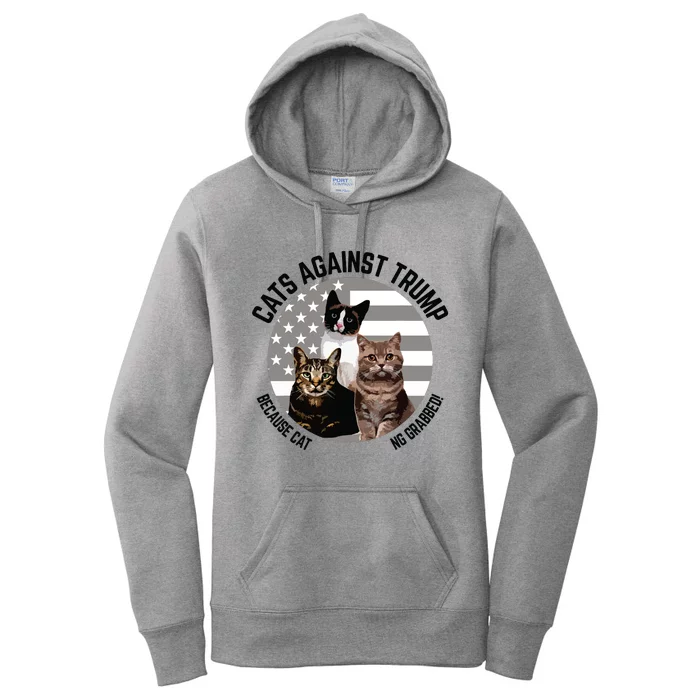 Cats Against Trump Because Cats Dont Like Being Grabbed Women's Pullover Hoodie