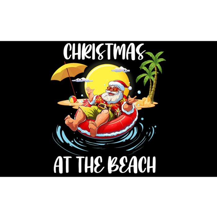 Christmas At The Beach Santa Summer Vacation Beach In July Bumper Sticker