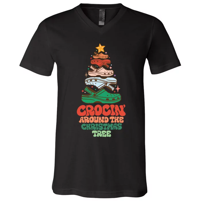 Crocin Around The Christmas Tree V-Neck T-Shirt