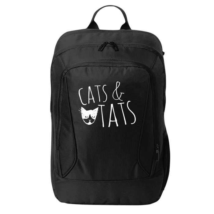 Cats And Tats , Cat Tattoo Lover Tee Cats & Tats City Backpack