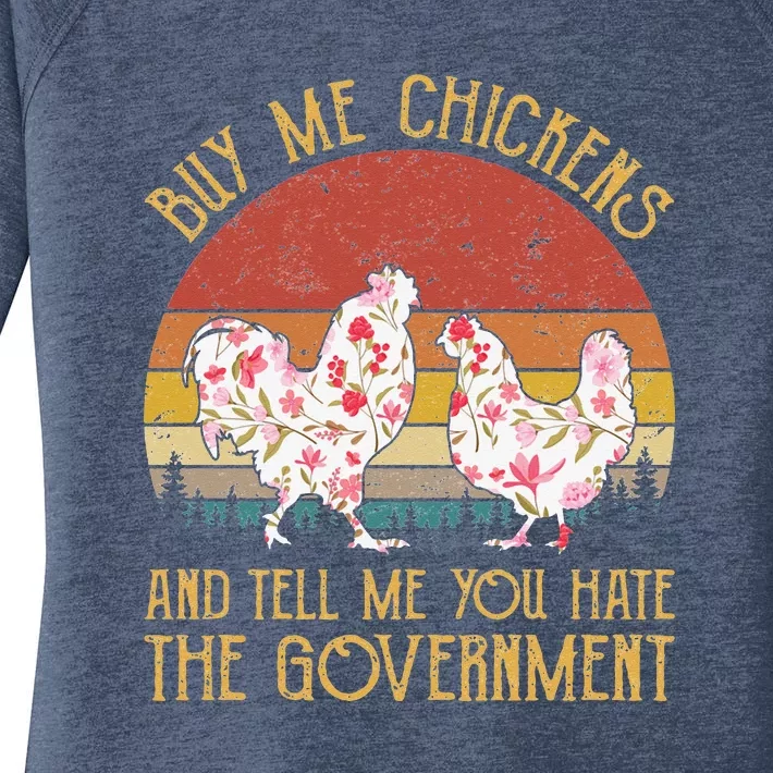 Chickens And Tell Me You Hate The Government Women's Perfect Tri Tunic Long Sleeve Shirt