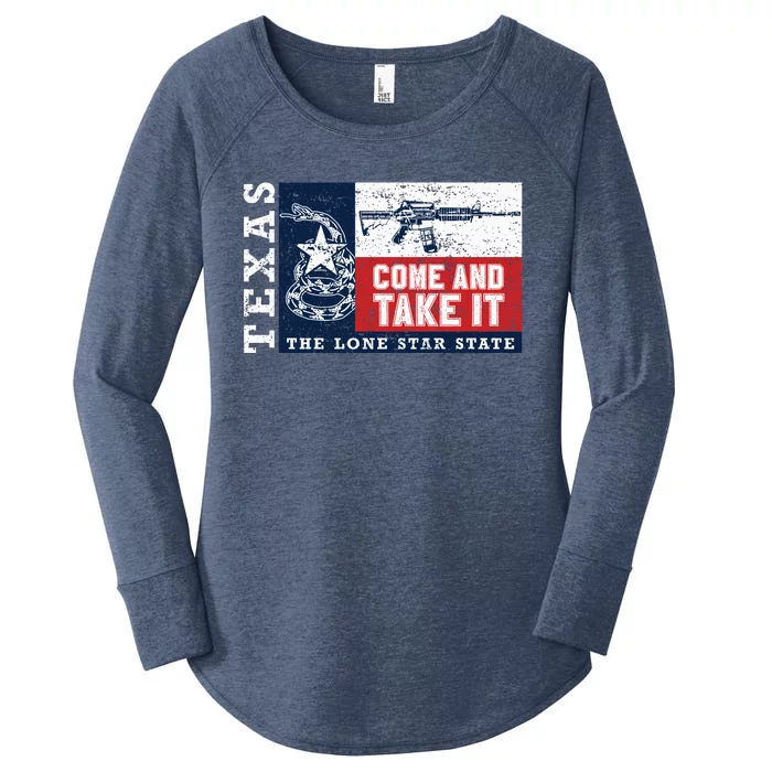 Come And Take It 2nd Amendment Guns Texas Don't Tread On Me Women's Perfect Tri Tunic Long Sleeve Shirt