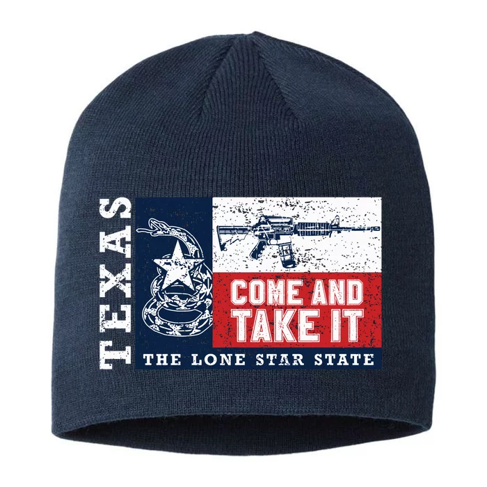 Come And Take It 2nd Amendment Guns Texas Don't Tread On Me 8 1/2in Sustainable Knit Beanie