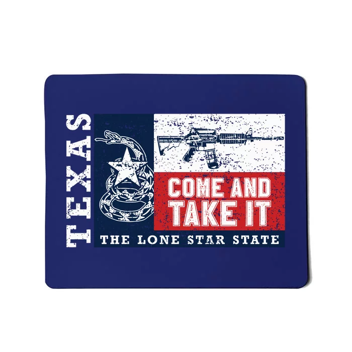 Come And Take It 2nd Amendment Guns Texas Don't Tread On Me Mousepad