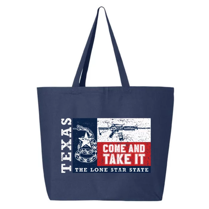 Come And Take It 2nd Amendment Guns Texas Don't Tread On Me 25L Jumbo Tote