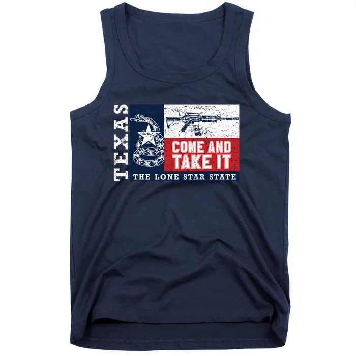 Come And Take It 2nd Amendment Guns Texas Don't Tread On Me Tank Top