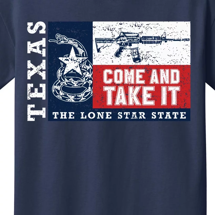 Come And Take It 2nd Amendment Guns Texas Don't Tread On Me Kids T-Shirt