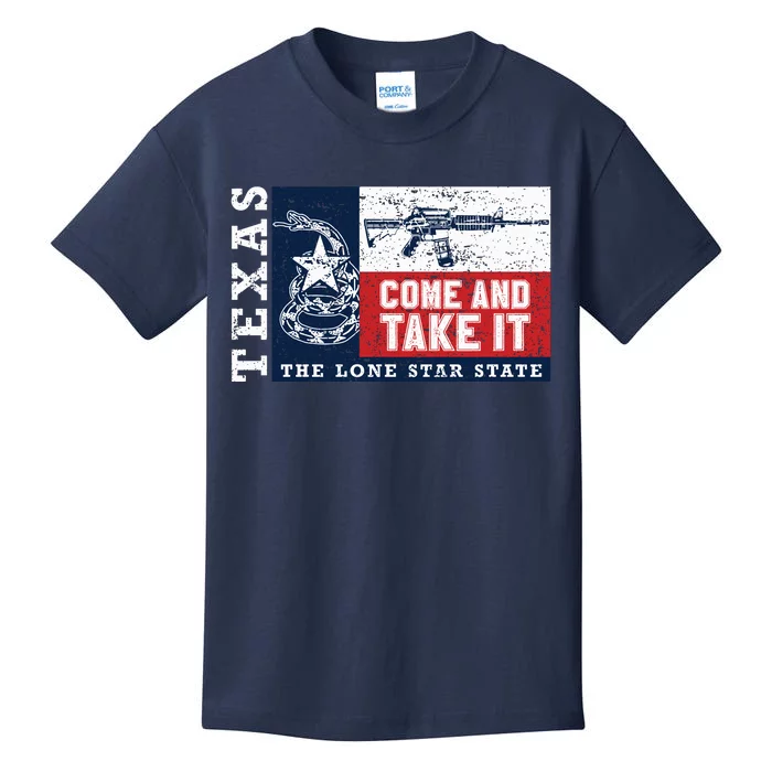 Come And Take It 2nd Amendment Guns Texas Don't Tread On Me Kids T-Shirt