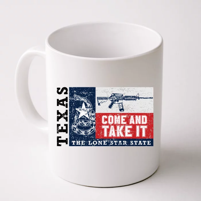 Come And Take It 2nd Amendment Guns Texas Don't Tread On Me Front & Back Coffee Mug