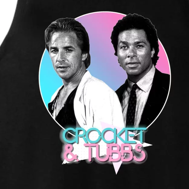 Crockett And Tubbs )( Retro Miami Vice 80s Tribute Ladies Tri-Blend Wicking Tank